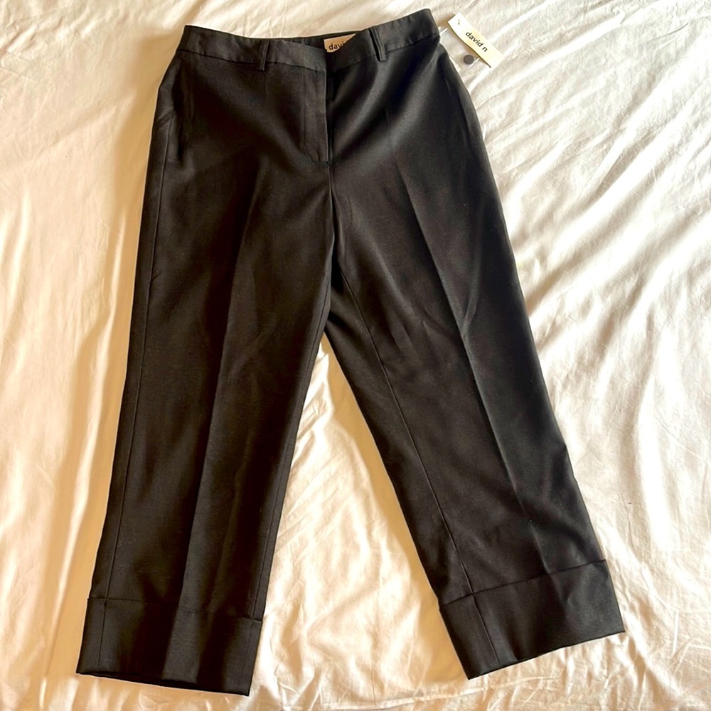 Never worn before wide legged dark grey trouser dress pants